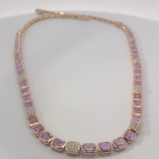 Pink Sapphire Necklace