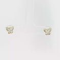 Load and play video in Gallery viewer, Yellow Gold Diamond Butterfly Stud Earrings

