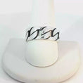 Load and play video in Gallery viewer, Silver Curb Chain Motif Band Ring
