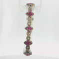 Load and play video in Gallery viewer, SIlver Floral Infinity Link Bracelet

