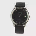 Load and play video in Gallery viewer, Automatic Longines Wristwatch with Black Dial Open Case Back
