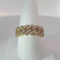 Load and play video in Gallery viewer, Yellow Gold CubanLink Ring with Round Diamonds
