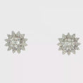 Load and play video in Gallery viewer, White Gold Stud Earrings with Round Diamonds

