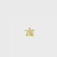 Load and play video in Gallery viewer, Yellow Gold (Plated Silver) Turtle Pendant with Round Brilliant Cut Diamonds
