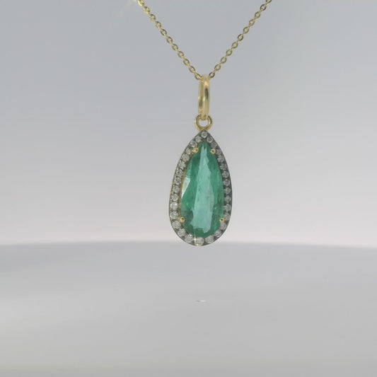 Teardrop Emerald Pendant