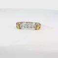 Load and play video in Gallery viewer, Two-Tone Diamond Channel-Set Band Ring in White Gold
