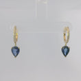 Load and play video in Gallery viewer, Gold and Sapphire Earrings
