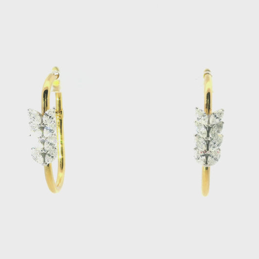 Marquies Diamond Gold Hoop Earrings