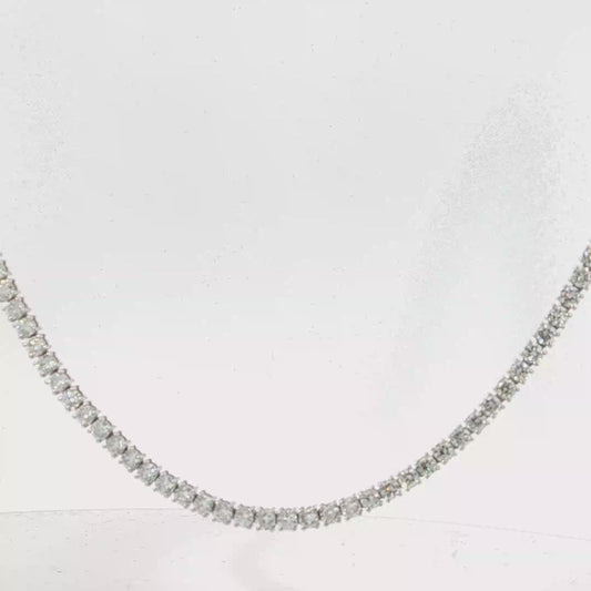 Diamond Tennis Necklace in White Gold