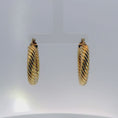 Load and play video in Gallery viewer, Gold Twisted Hoop Earrings
