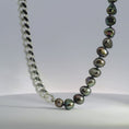 Load and play video in Gallery viewer, Black Pearl and Silver Chain Necklace
