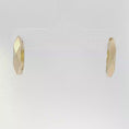 Load and play video in Gallery viewer, Geometric Faceted Yellow Gold Hoop Earrings
