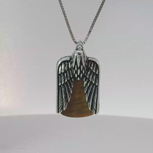 Yellowish Orange Agate Silver Pendant