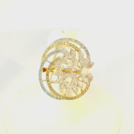 Diamond Floral Design Ring
