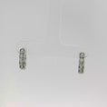 Load and play video in Gallery viewer, Princess-Cut CZ White Gold Hoop Earrings
