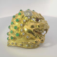 Load and play video in Gallery viewer, Exquisite Golden Lion Head Brooch
