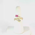 Load and play video in Gallery viewer, Multistone Ring with Vivid Pink Sapphire
