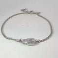 Load and play video in Gallery viewer, Sterling Silver Chain Bracelet with Padlock and Key Pendant
