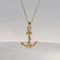 Load and play video in Gallery viewer, Gold Anchor Pendant
