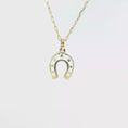 Load and play video in Gallery viewer, Yellow Gold Horseshoe Pendant
