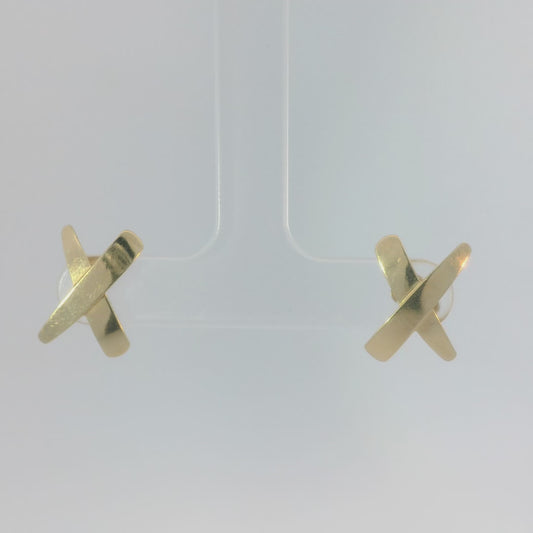 Elegant Gold Cross Earrings