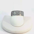 Load and play video in Gallery viewer, Silver Greek Key Pattern Band Ring
