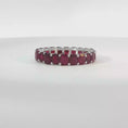 Load and play video in Gallery viewer, Ruby Eternity Ring in White Gold
