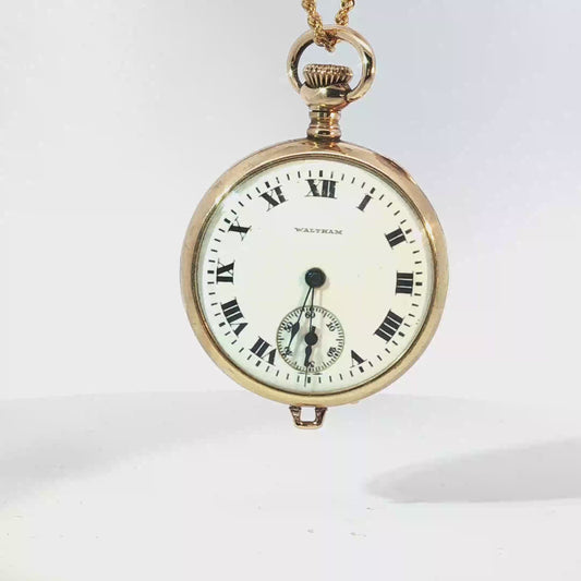 Vintage Waltham Yellow Gold Pendant Watch