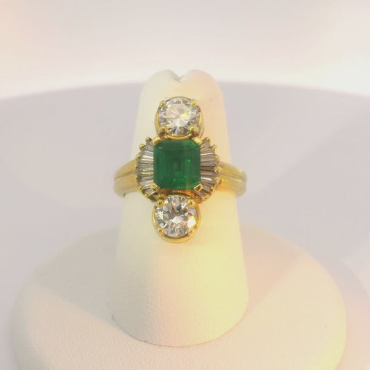 Emerald and Diamond Ring