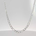 Load and play video in Gallery viewer, Classic Silver Figaro Link Chain Necklace
